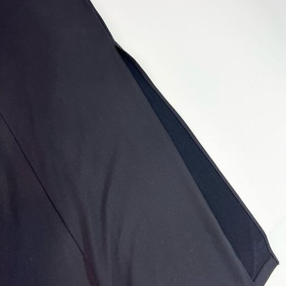 Athleta Tunic Top Womens Small Black Crew Cap Sleeve Long Side Slit Pullover - Picture 3 of 13